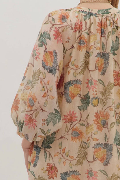 Entro - Blaire Botanical Midi Dress