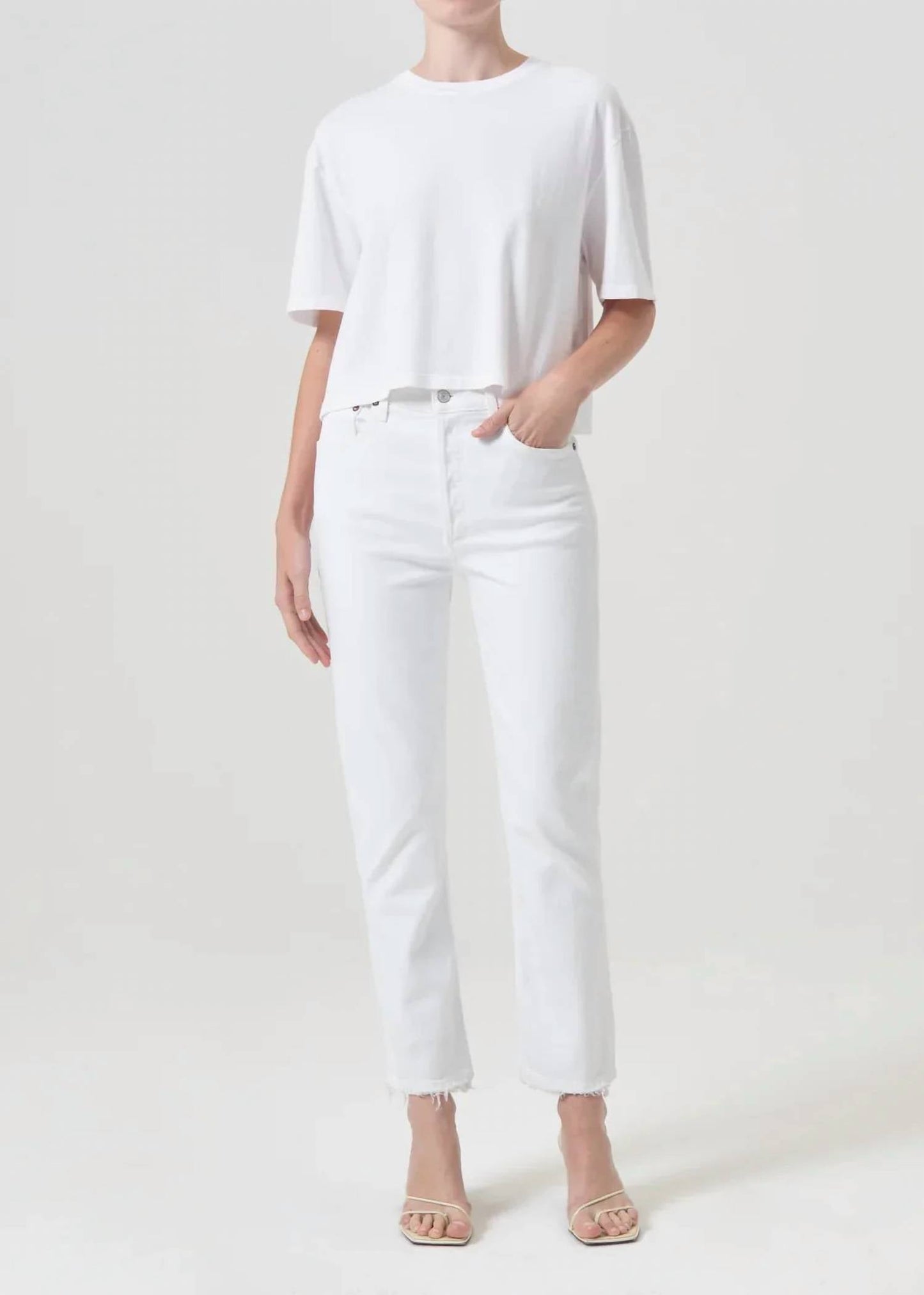 Agolde - Riley High Rise Straight Cropped Jeans