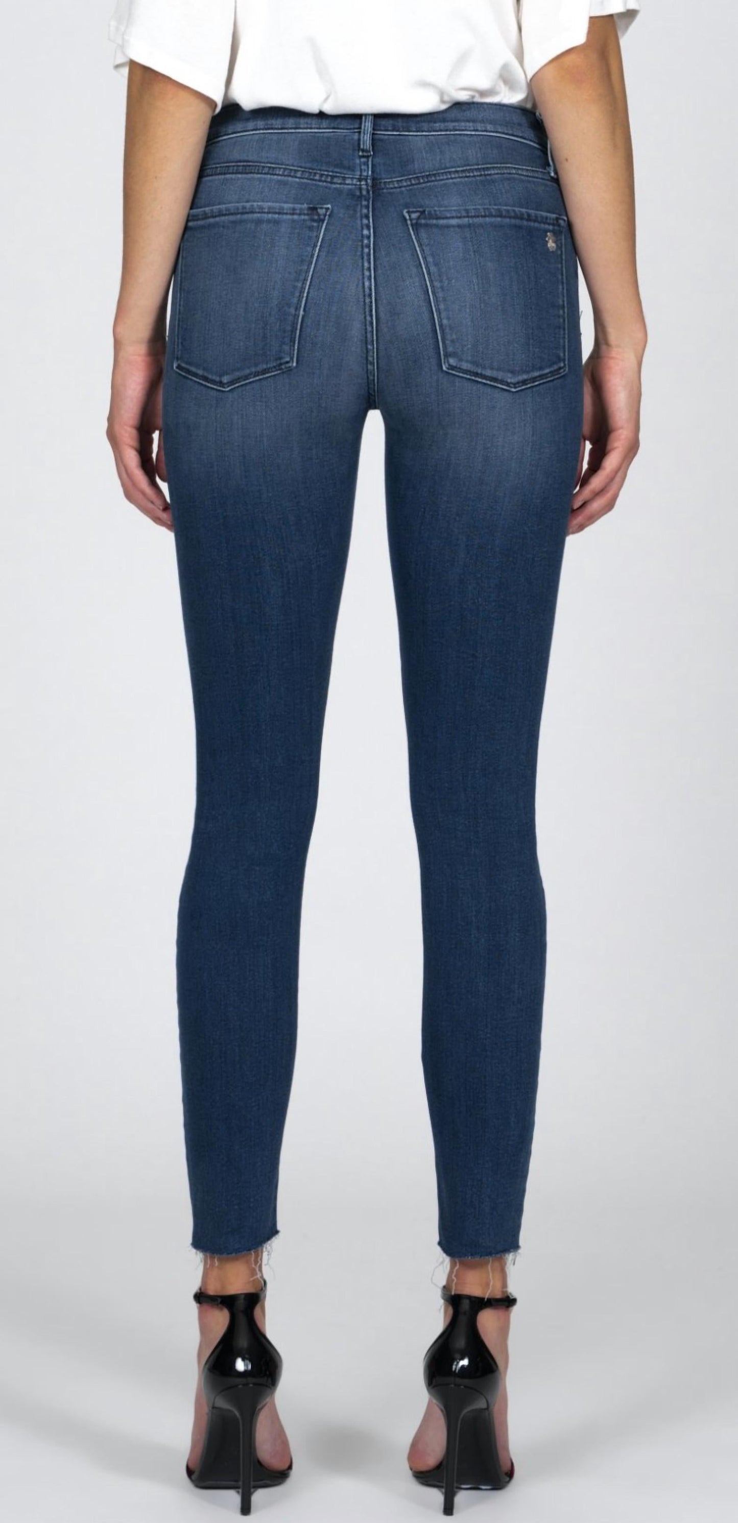 Carmen High Rise Ankle Fray Denim