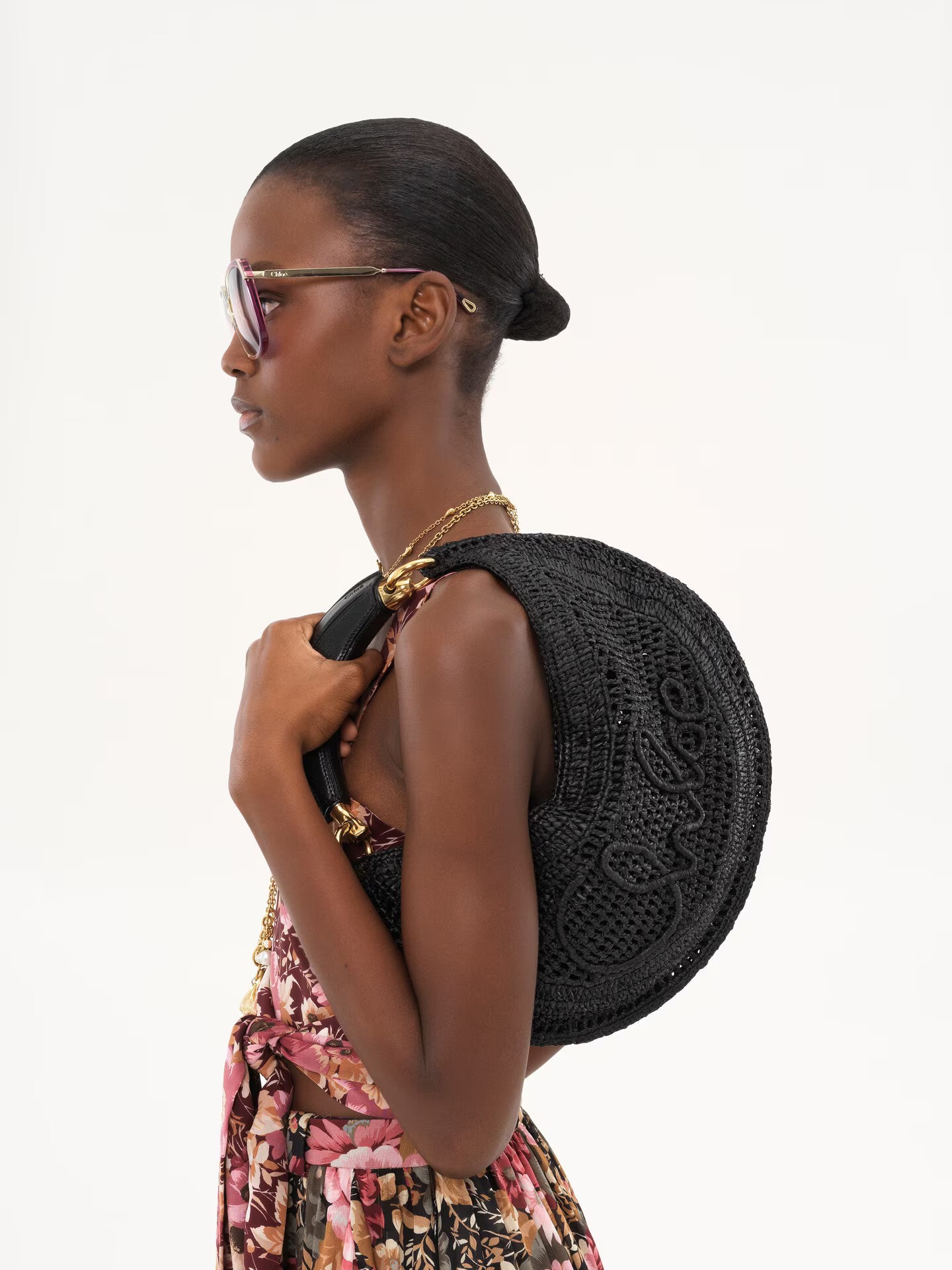 Summer Banana hobo bag in raffia
