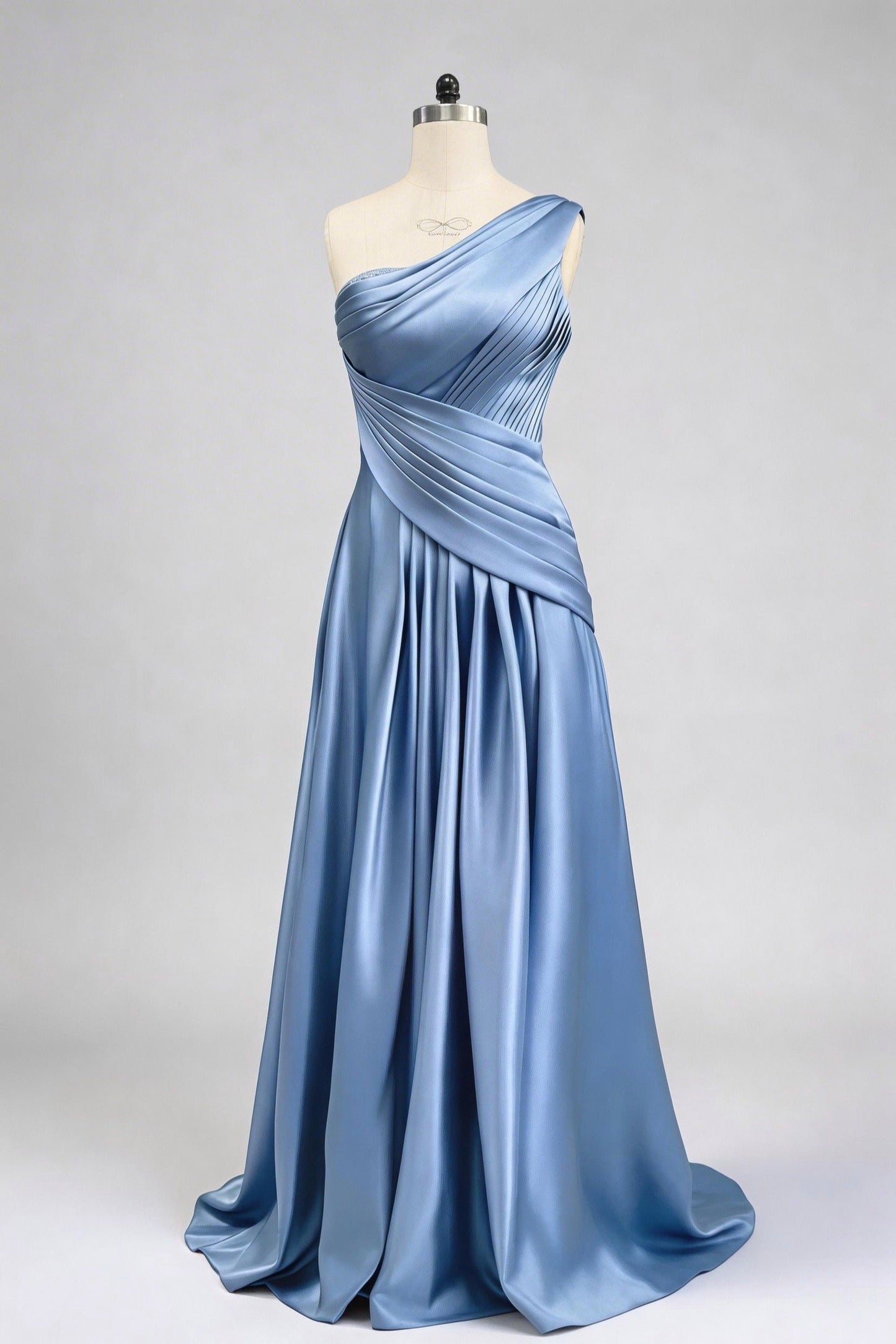 Sheath One Shoulder Sleeveless Floor Length Mother Dresses CM0373