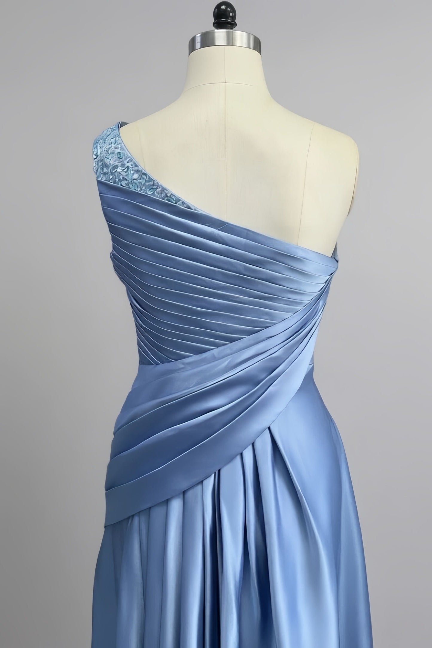 Sheath One Shoulder Sleeveless Floor Length Mother Dresses CM0373