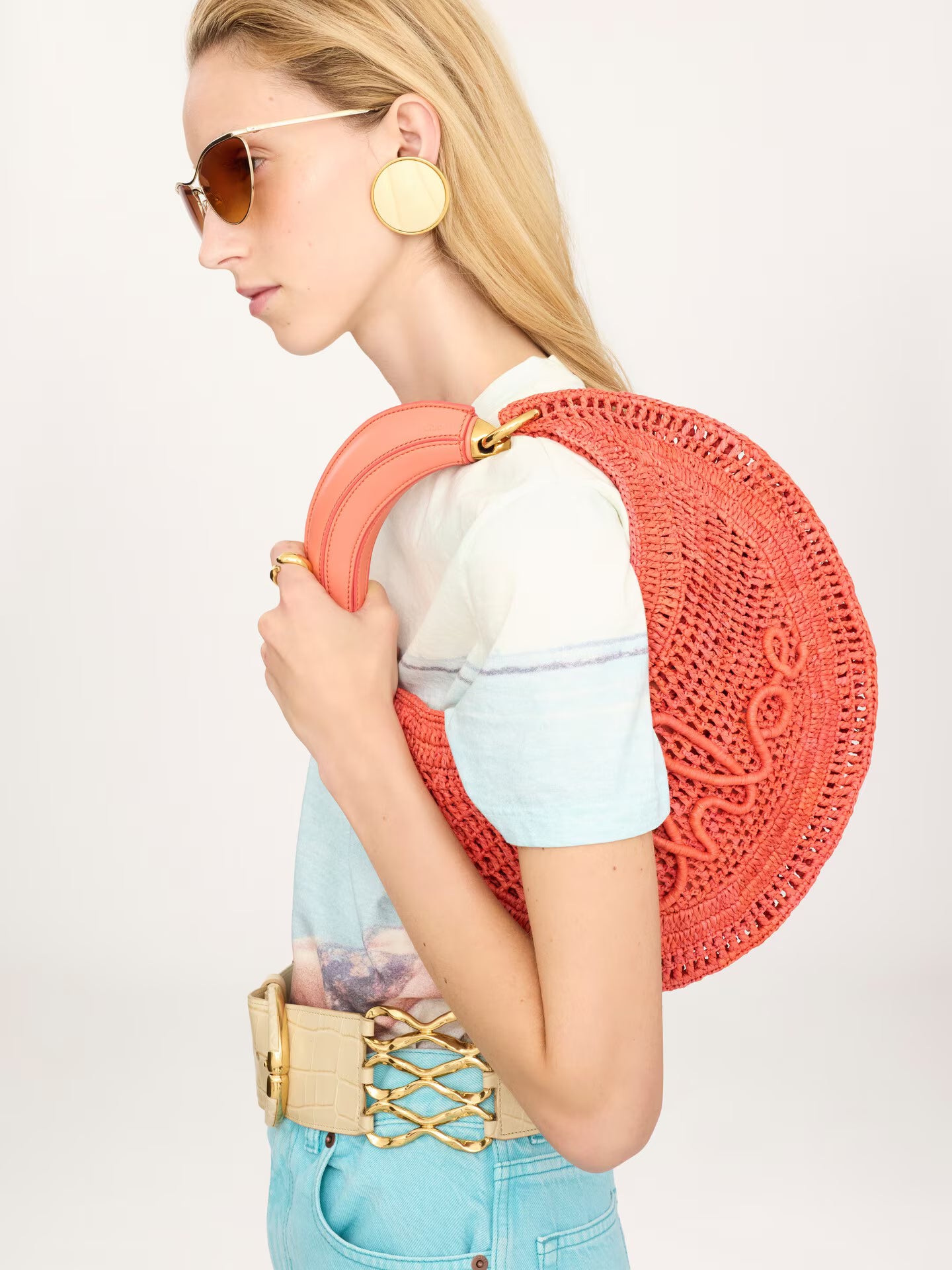 Summer Banana hobo bag in raffia