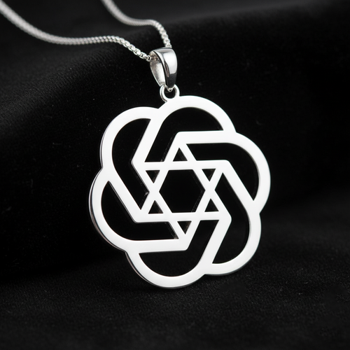 ChatGPT Star of David Necklace Pendant