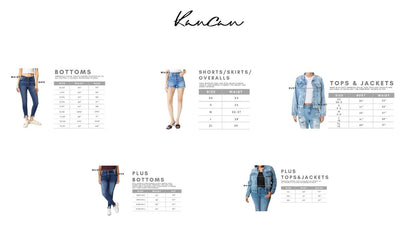Kancan - Mid Rise Wide Flare Cuff Western Jeans