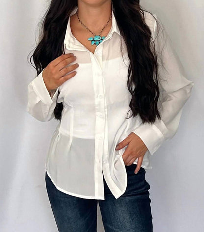 Lucky & Blessed - Long Sleeve Western Button-down Shirt