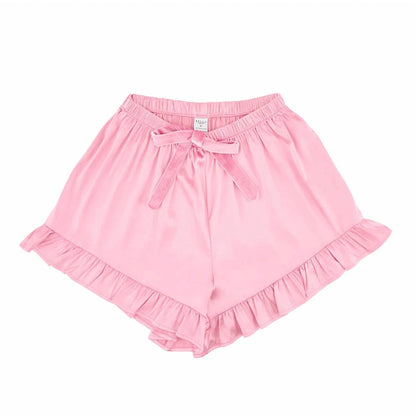 Bella Sleep + Spa - Satin Cami Pajama Set With Ruffle Shorts