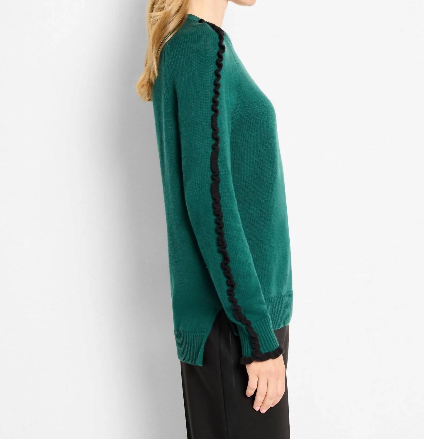 Nic + Zoe - Ruffled Down Sweater