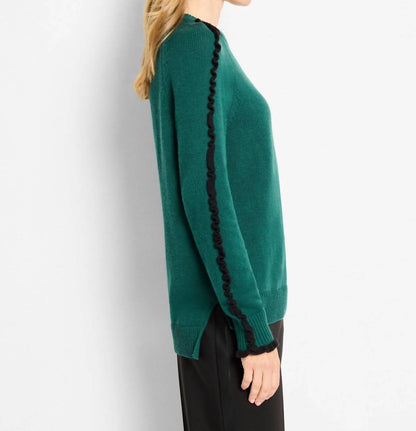 Nic + Zoe - Ruffled Down Sweater