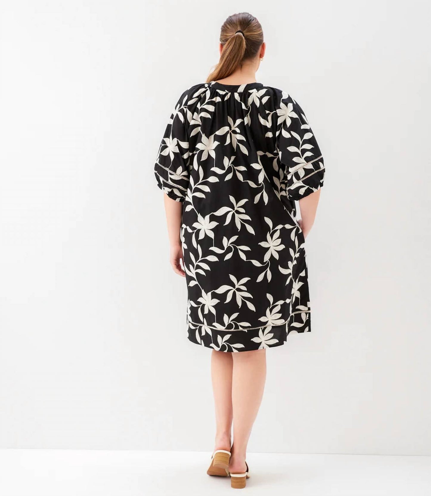 Karen Kane - Puff Sleeve Tassel Dress - Plus