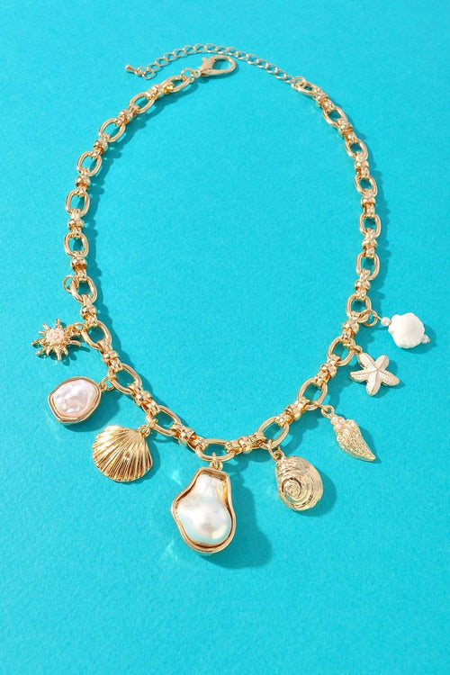 Merveille - Women's Sea Life Charm Statement Necklace