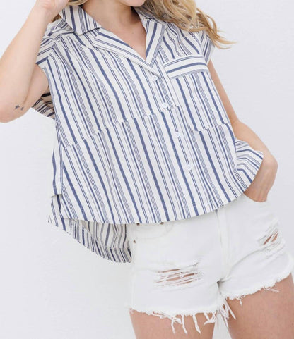 Blue B - Stripe Western Button-up Shirt