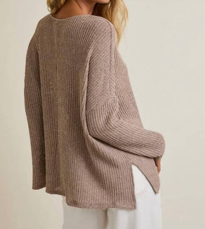 Gilli - Long Sleeve Side Slit Top