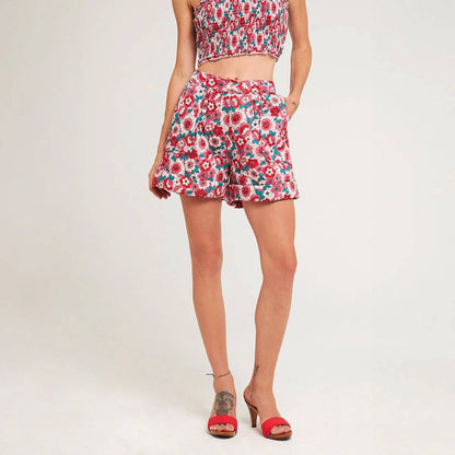 Antik Batik - Blossom Cotton Voile Quilted Shorts