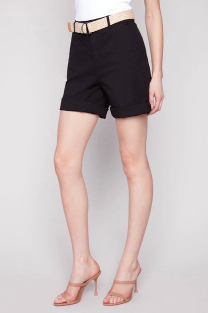 Charlie B - Cuff Shorts W/belt