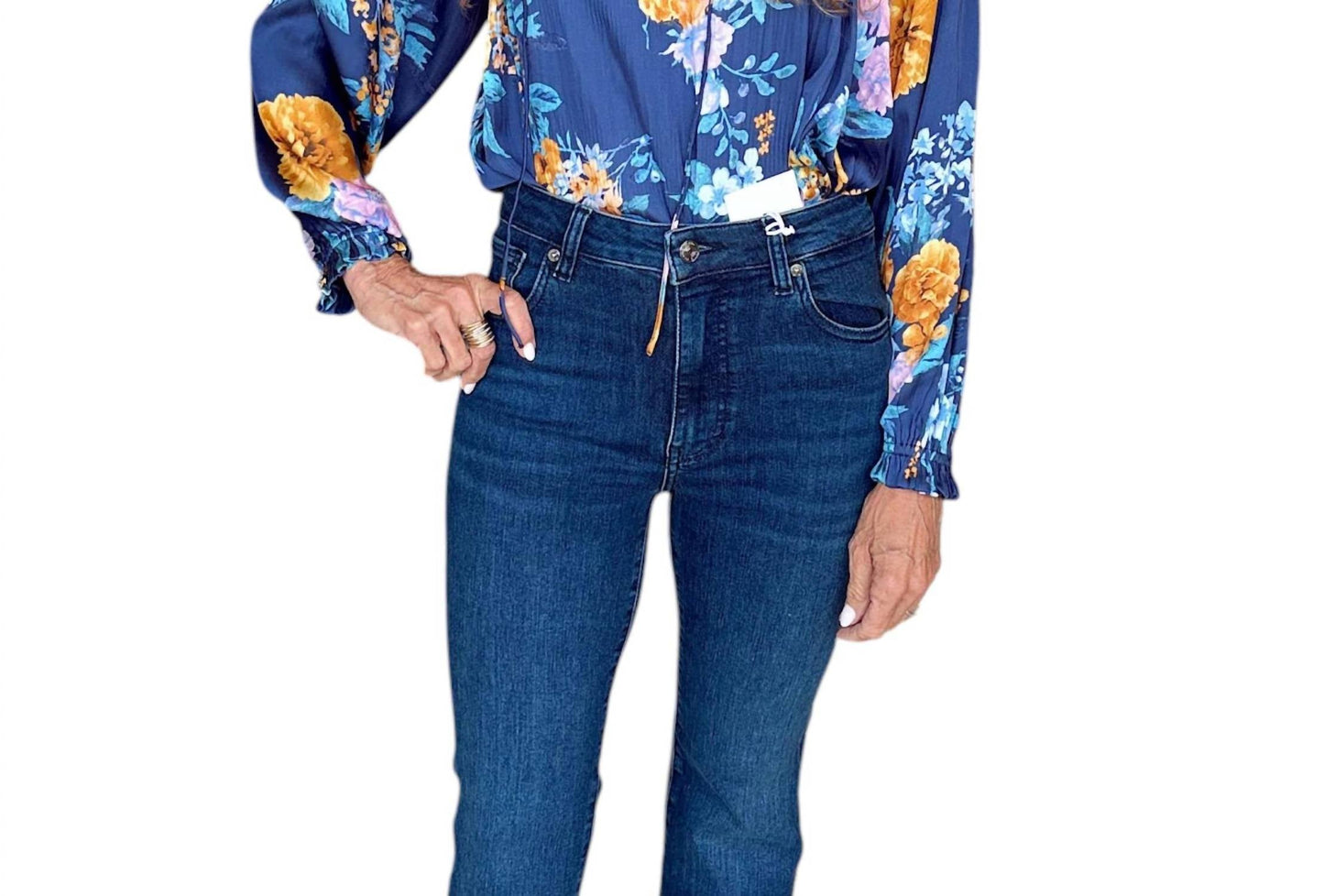 Current Air - Long Sleeve Foral Blouse