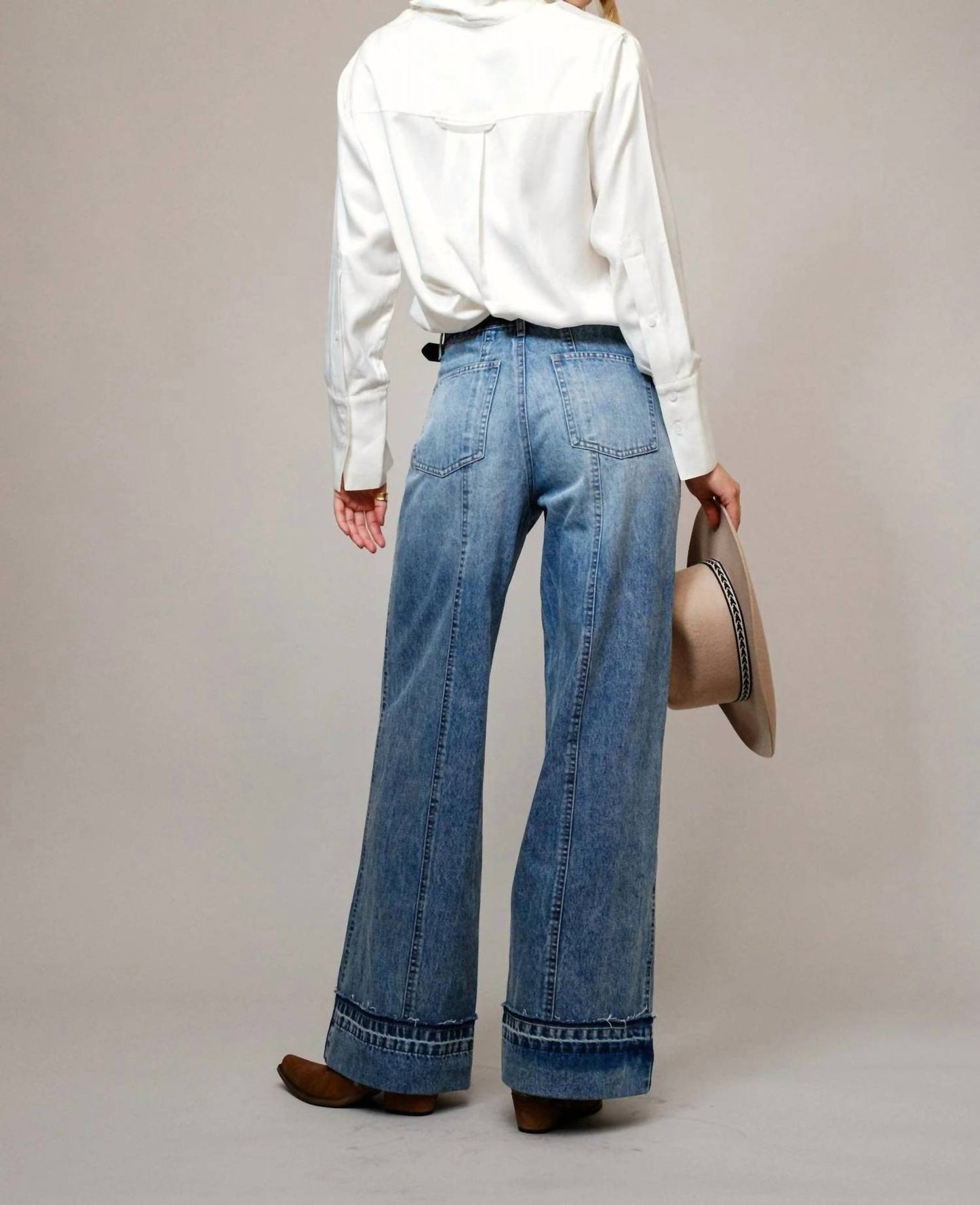 Blue B - Embroidered Western Yoke Button-up Blouse