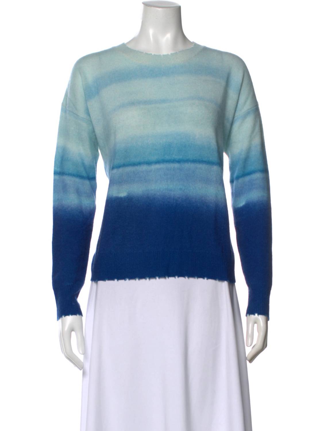 Autumn Cashmere - Women's Gradient Distress Crew Sweater