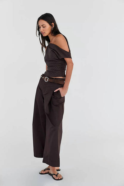 Free People - Silverlake Wide-leg Chino Trousers