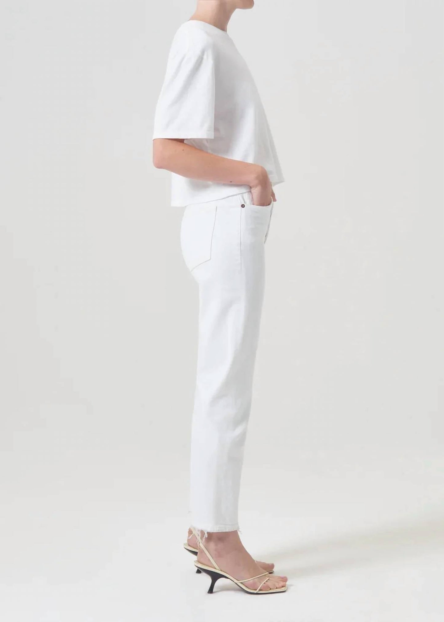 Agolde - Riley High Rise Straight Cropped Jeans