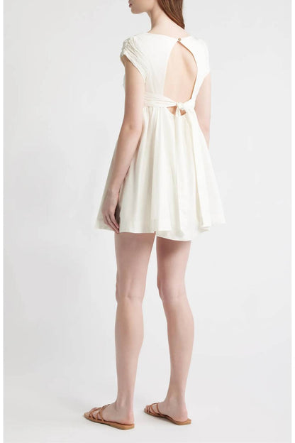 Free People - Raven Open Back Babydoll Minidress