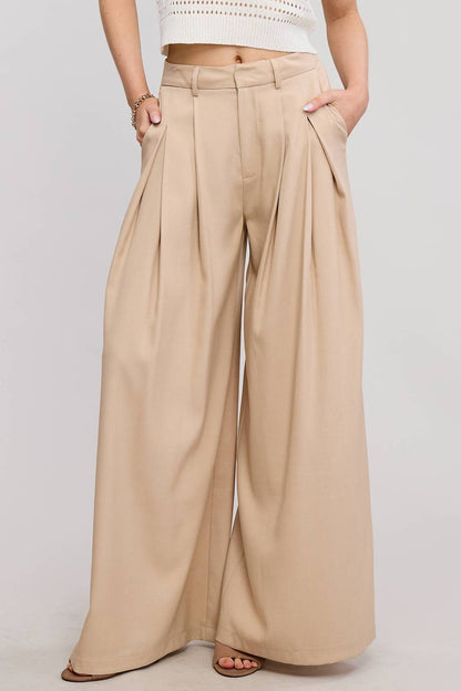 Mimosa - Sloan Wide Leg Pleated Trousers