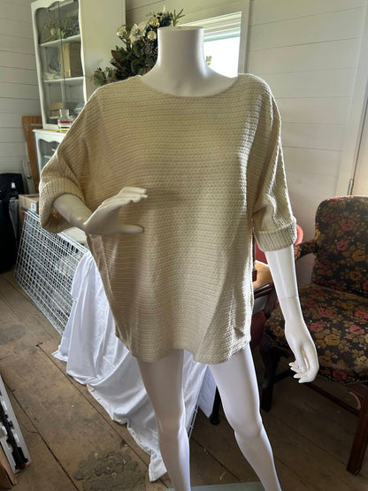 Apricot - Women's Cable Soft Touch Batwing Top