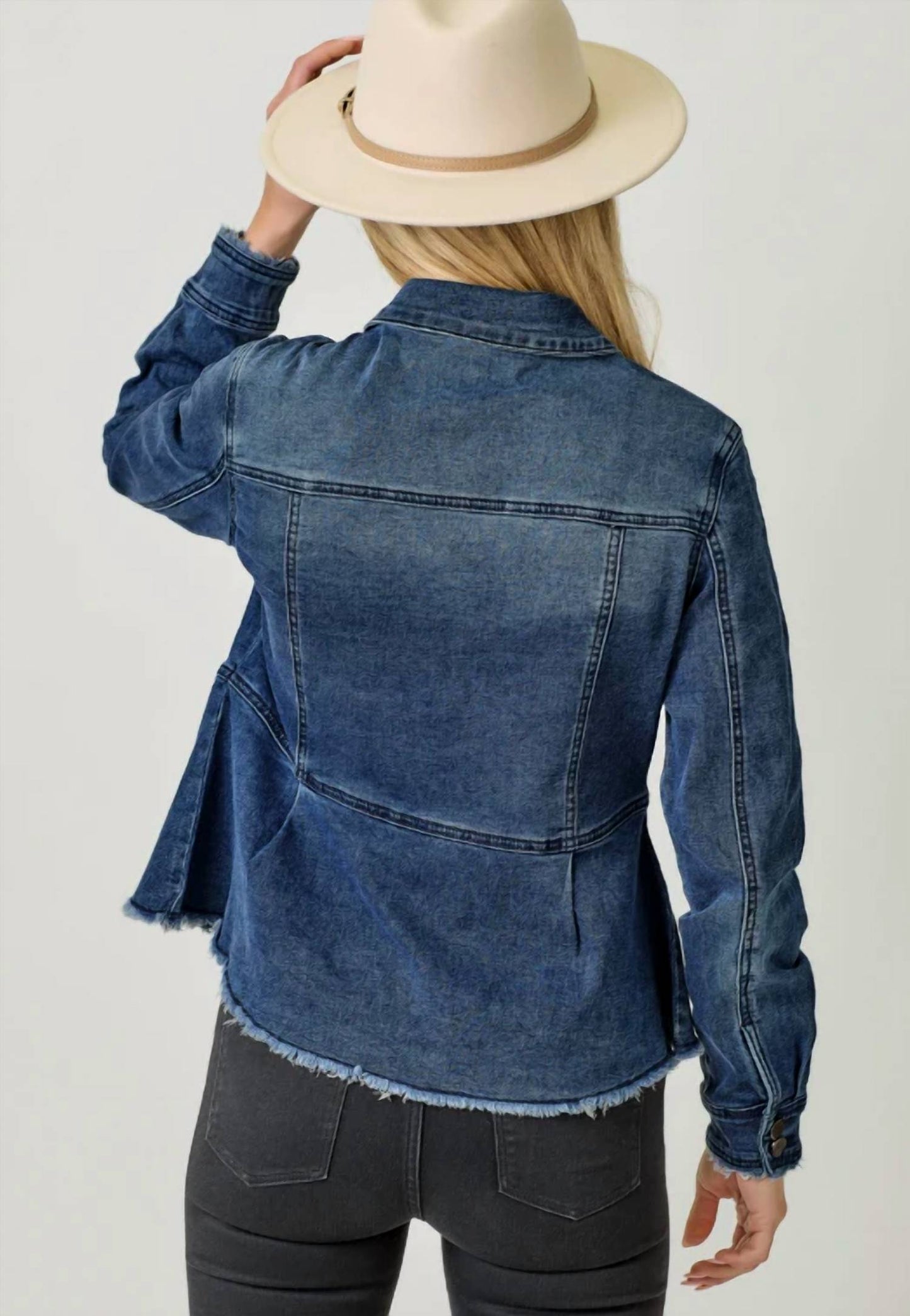 Mystree - Peplum Jean Jacket