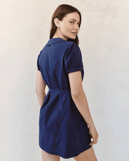 Bella Dahl - Short Sleeve Seamed Puritan Collar Dress