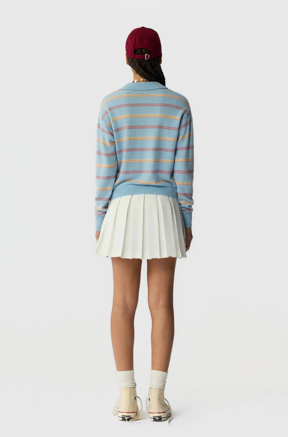 Guest In Residence - Collegiate Stripe Long Sleeve Polo