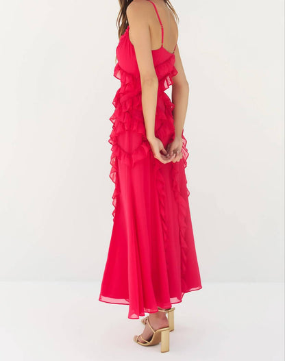 Hutch - Malti Sleeveless Ruffle Trim Long Dress