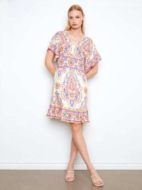 Charlie B - Flutter Elbow Mini Dress