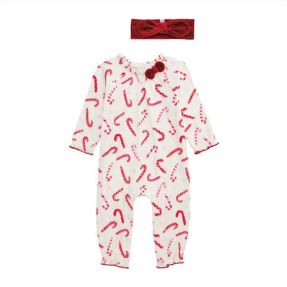 Mudpie - Baby Candy Cane One Piece Set