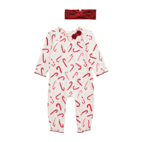 Mudpie - Baby Candy Cane One Piece Set