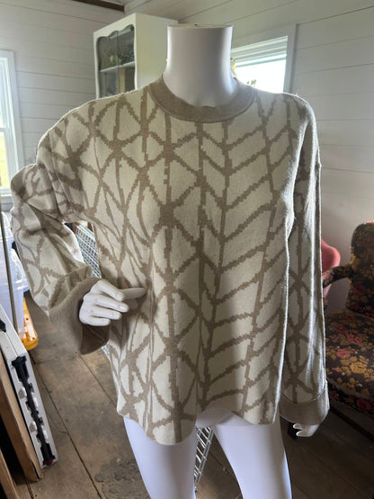 Charlie B - Women's Jacquard Crew Neck Sweater