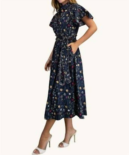 Gigio - Floral Belted Shirt Dress
