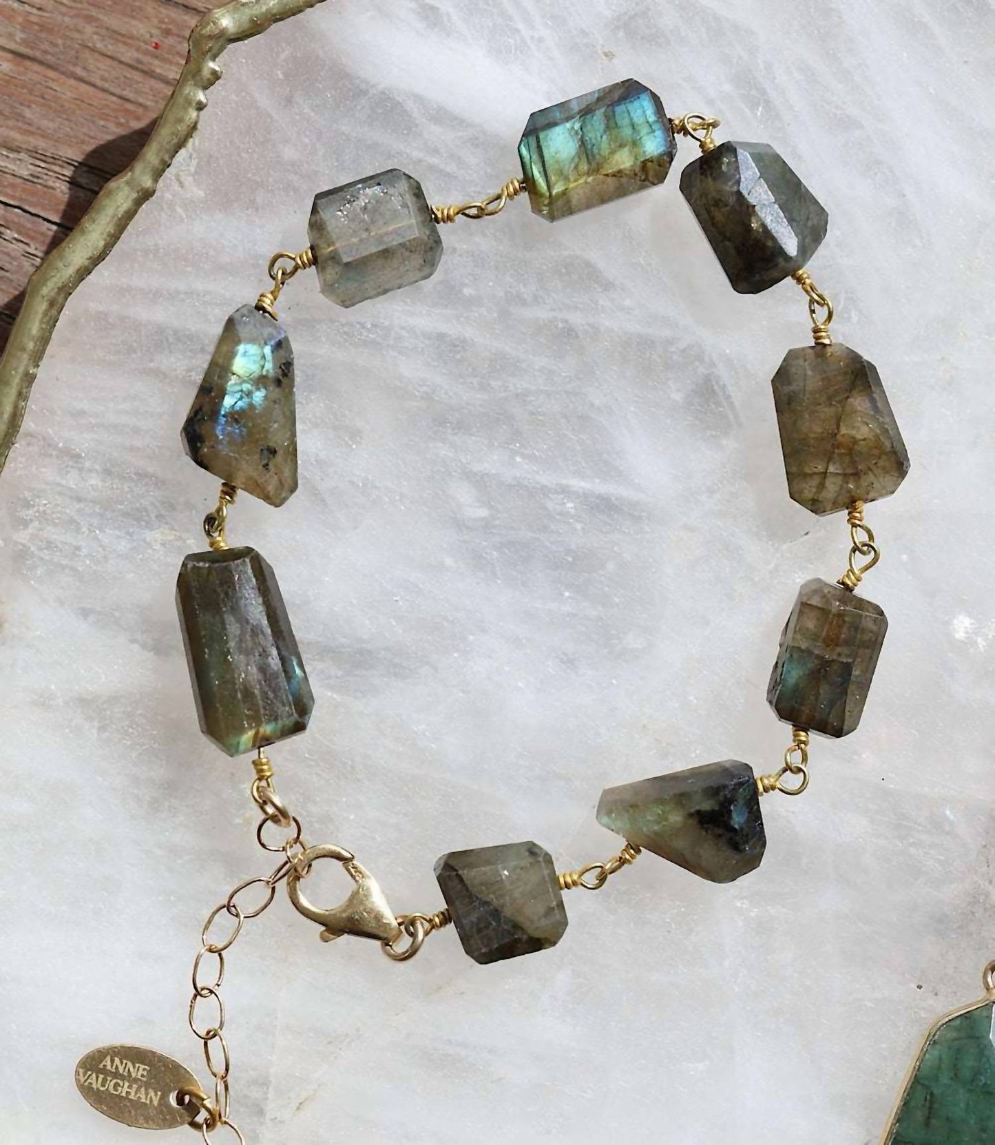Anne Vaughan - Women's Hand-Cut Iridescent Bracelet