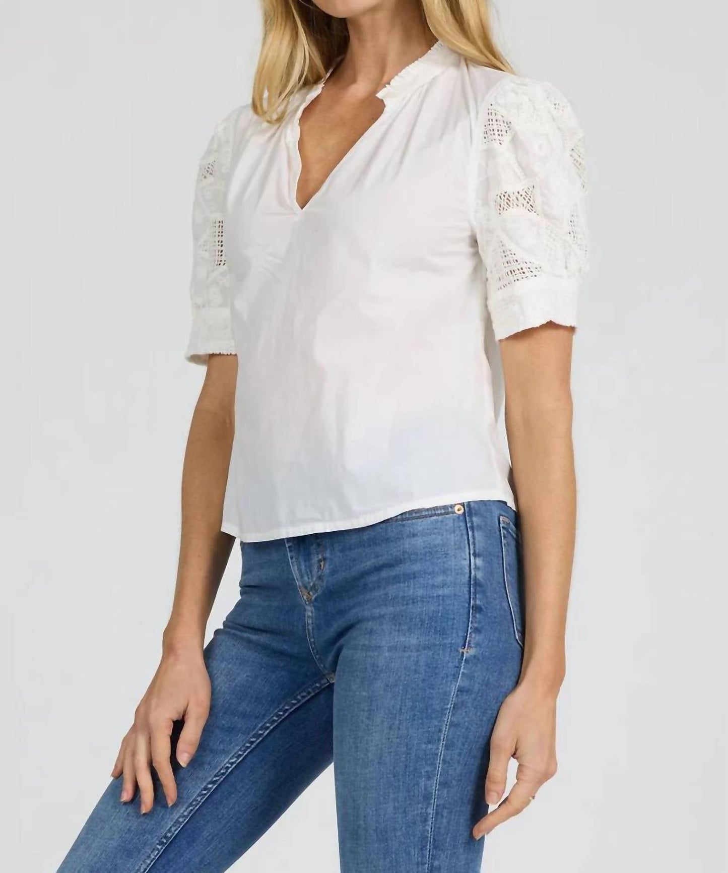 Dear John Denim - SAMMI EMBROIDERED SLEEVE TOP
