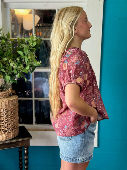 Dylan - Camelia Short Sleeve Top