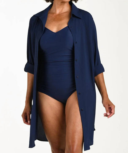 Maxine Of Hollywood - Woven Covers Button Down Tunic