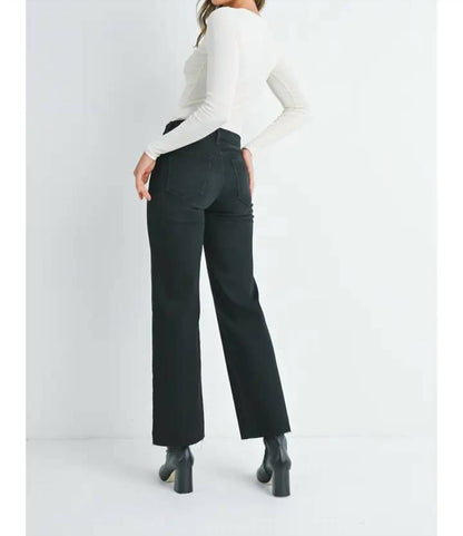 Just Black Denim - Slim Wide Leg Jeans