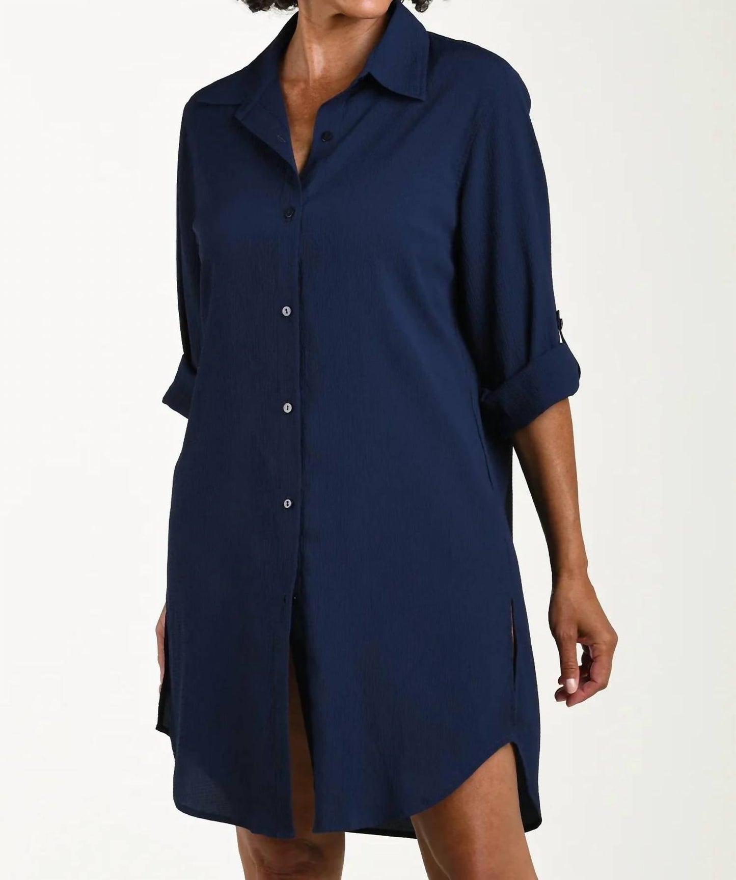 Maxine Of Hollywood - Woven Covers Button Down Tunic