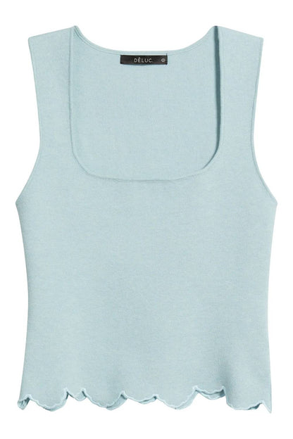 Deluc - Ithaca Embroidered Scallop Hem Tank