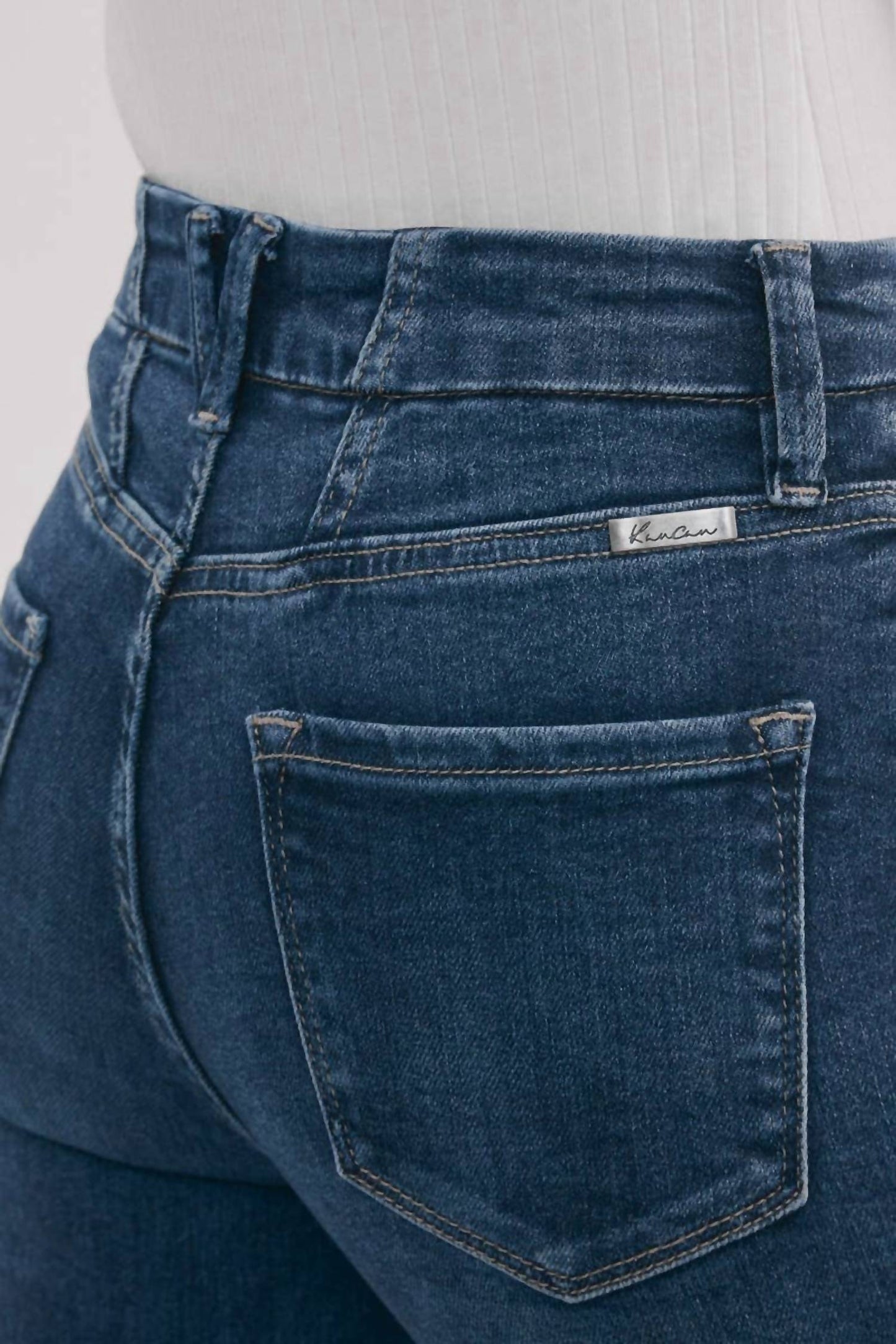 Kancan - High-rise Super Flare Western Jeans