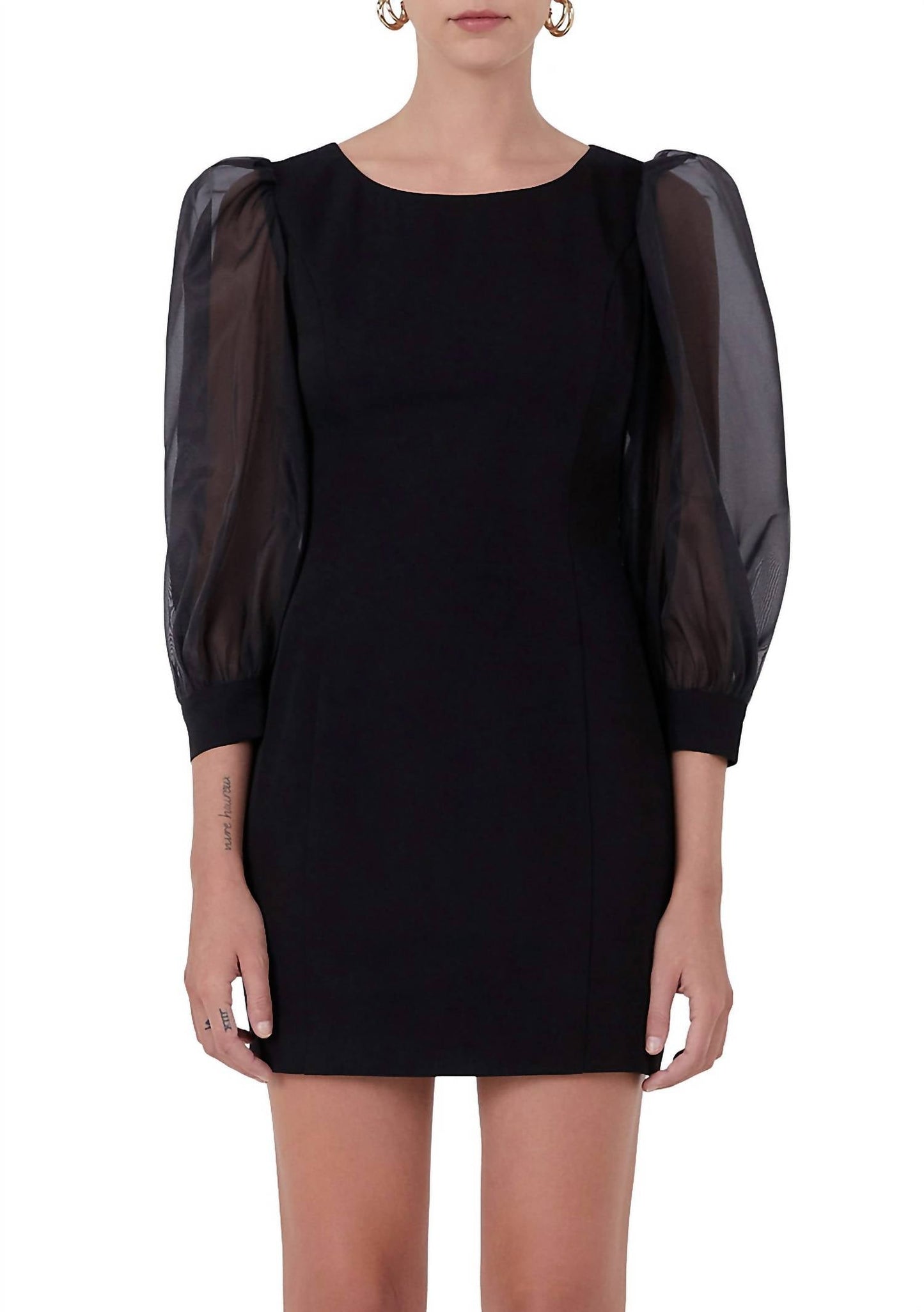 Endless Rose - Organza Blouson Mini Dress