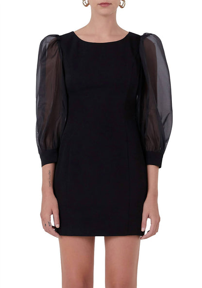 Endless Rose - Organza Blouson Mini Dress