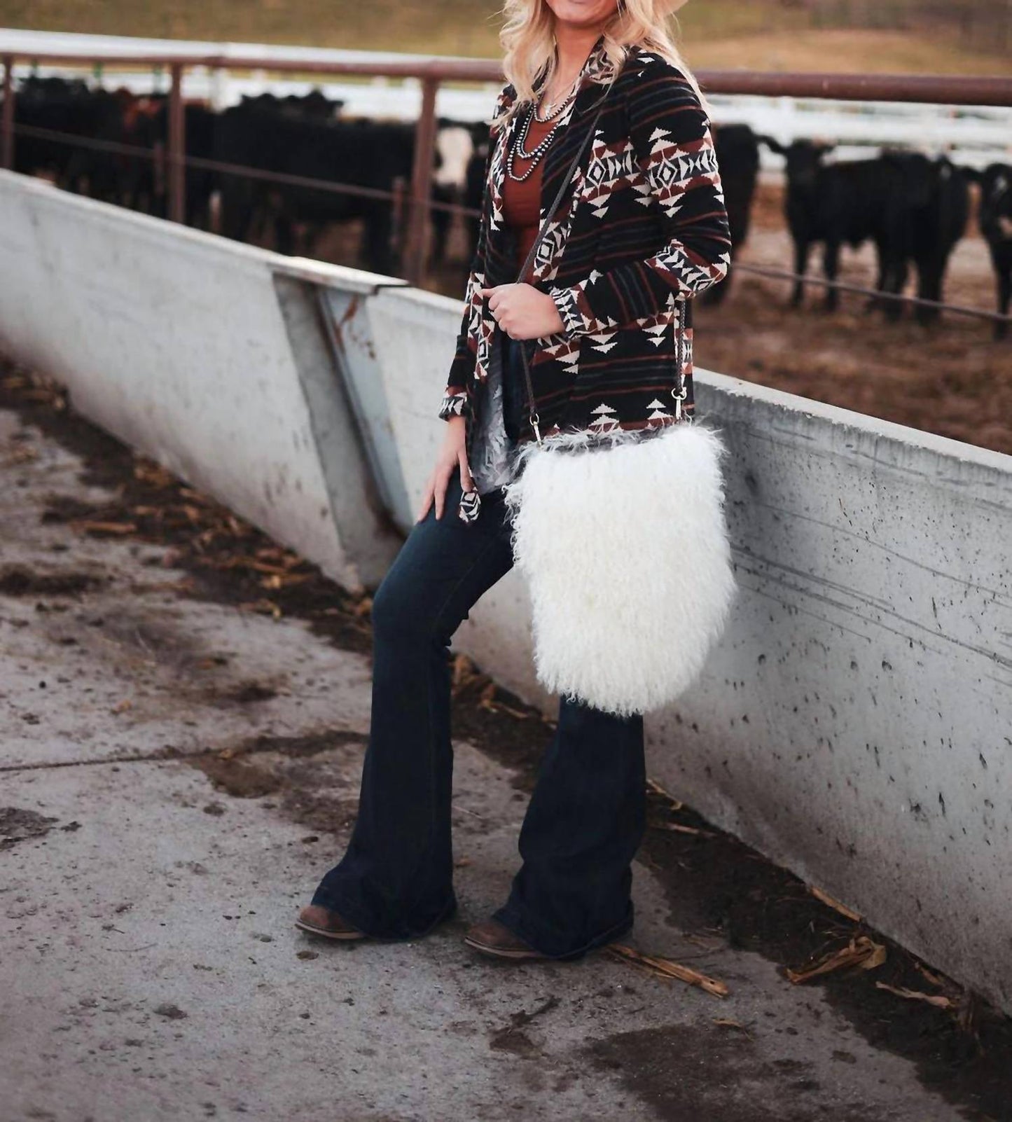 Bombom - Calgary Western Open Front Cardigan
