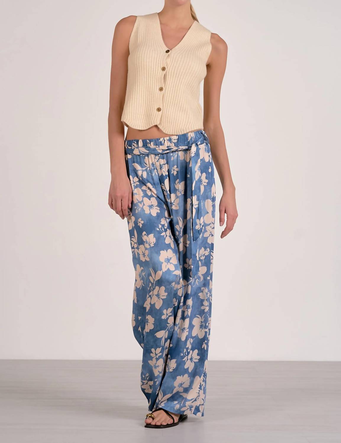 Elan - Waist Tie Flowy Pant