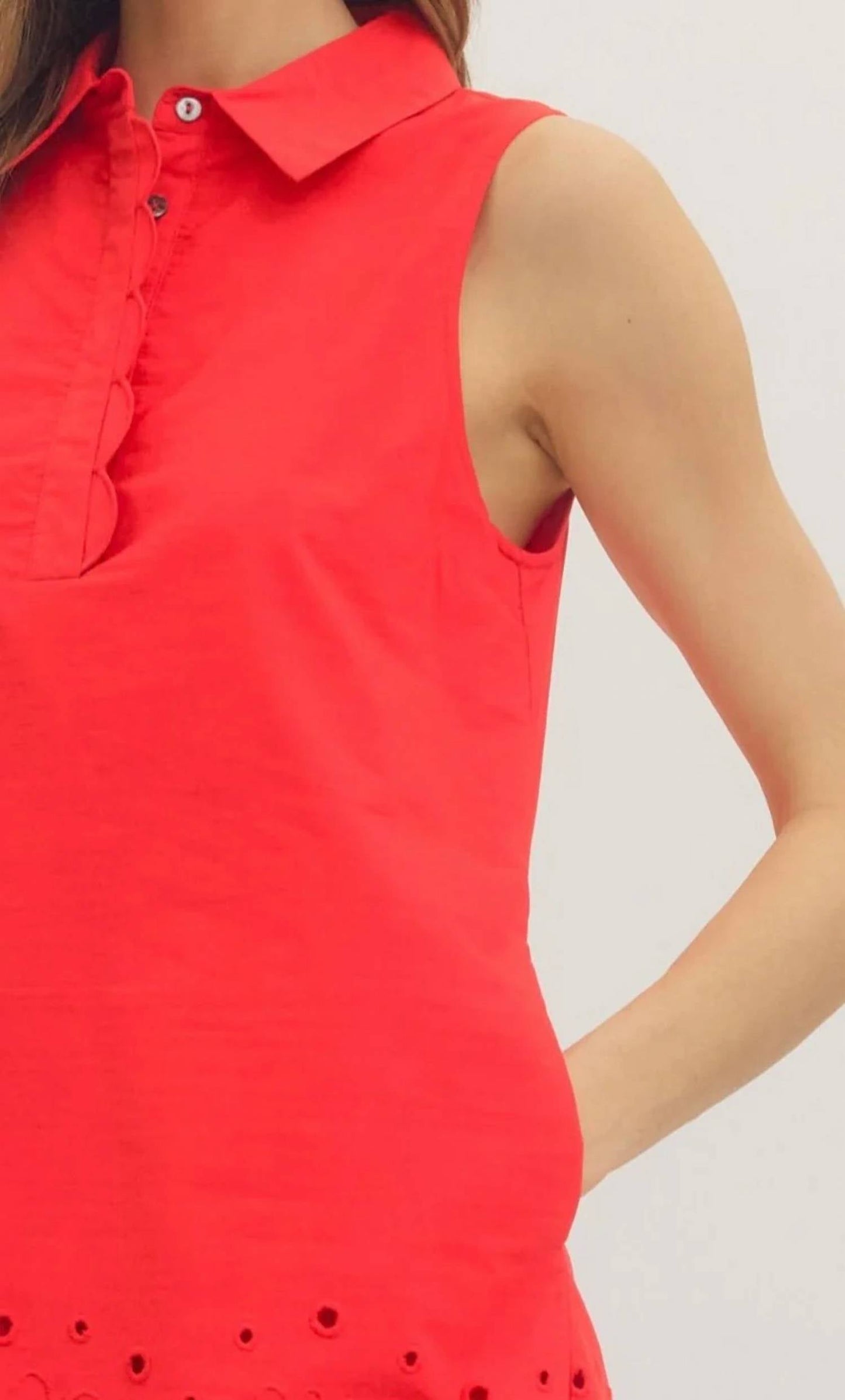Entro - Rose Kiss Eyelet Mini Dress