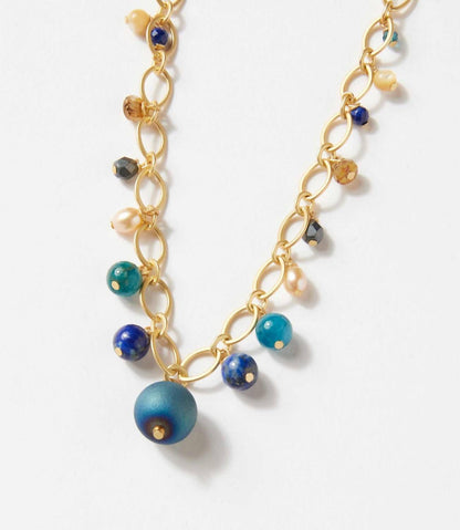 Anne Vaughan - Women's Lapis And Pearl Station Bracelet